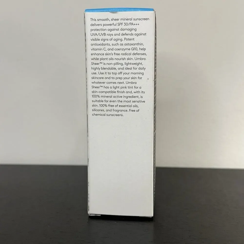 Drunk Elephant Umbra Sheer Mineral Cream SPF 30 Sunscreen 2 oz EXP SEP 2026 NIB